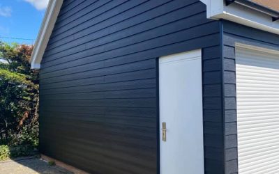 Garage cladding installation…