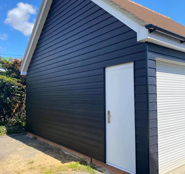 Garage cladding installation…